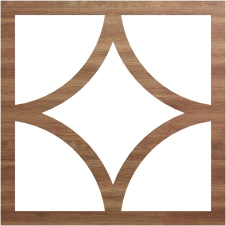 Ekena Millwork Statesman Wood Fretwork Pierced Ceiling Medallion, Walnut, 30"OD x 19 1/4"ID x 1/4"T CMWP30X30X0250STWA